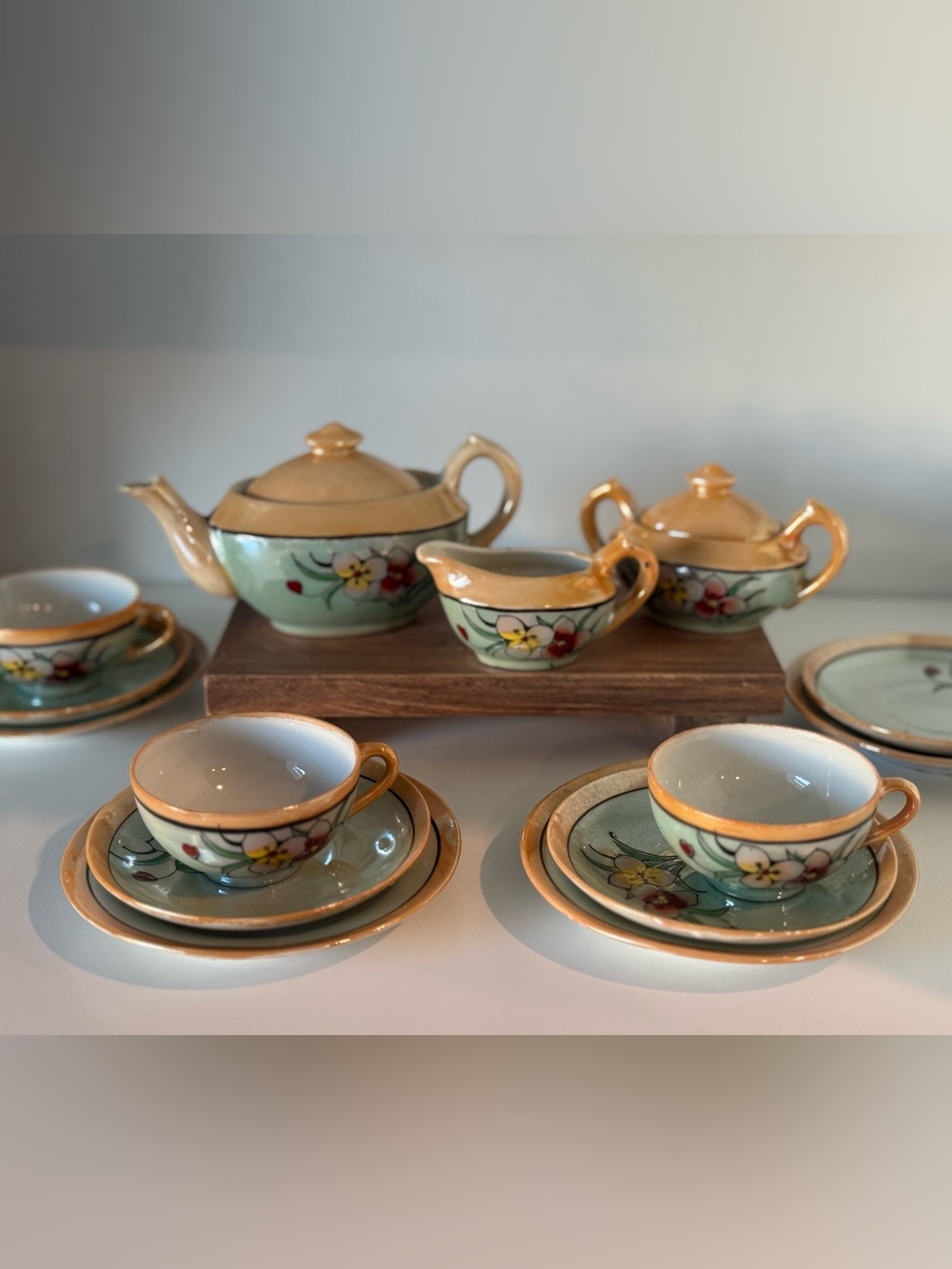 1950s 14PCS MADE IN JAPAN LUSTERWARE TEA SET